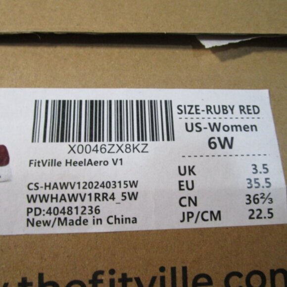 FitVille Heel Aero V1 Women's Size 6 Wide New - Picture 8 of 9